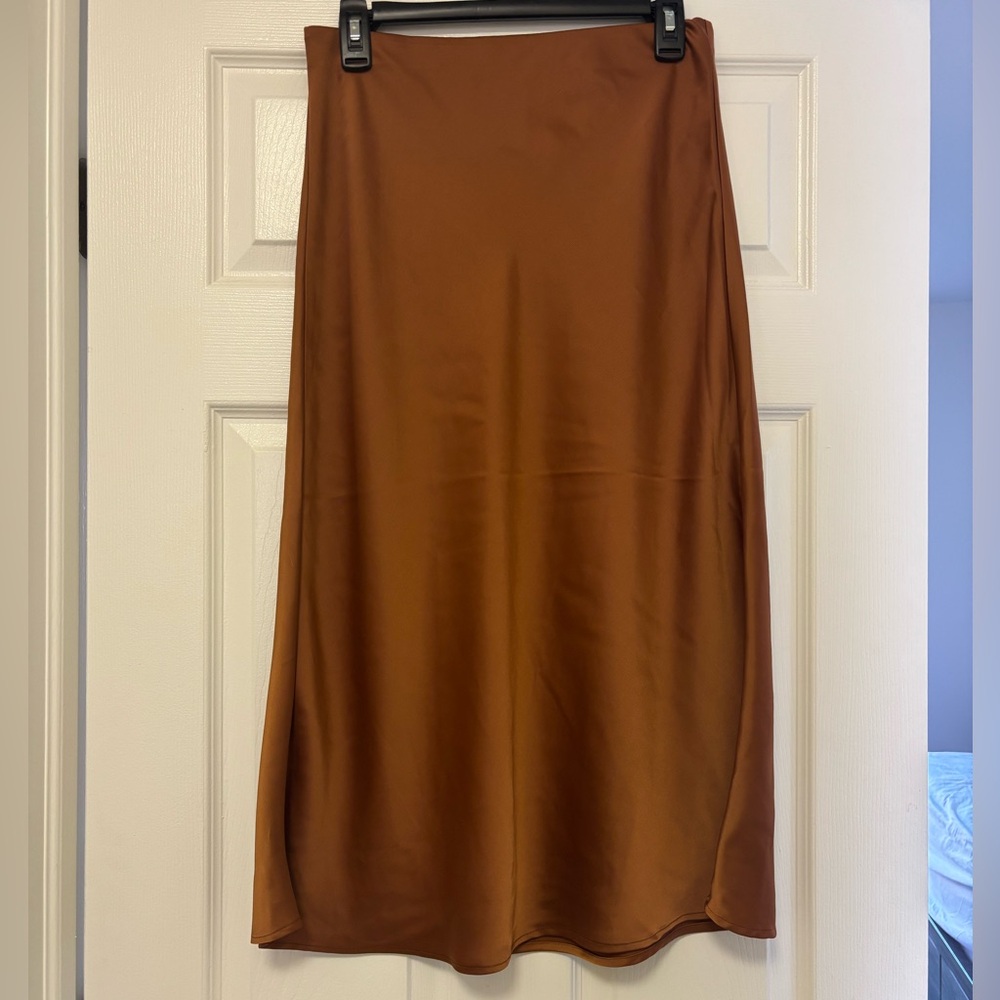 Satin Midi Skirt